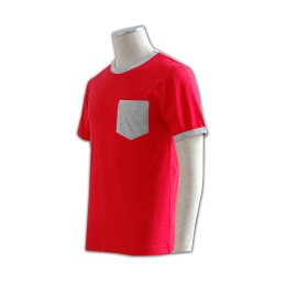 T240 訂購t恤批發 Tee shirt t shirt 印刷  胸口貼袋       紅橙色 T240 訂購t恤批發 Tee shirt t shirt 印刷  胸口貼袋       紅橙色